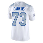 Johmsee B.Bills #73 Dion Dawkins Benford Player White Rivalries Collection Limited Home Game Stitched Jerseys