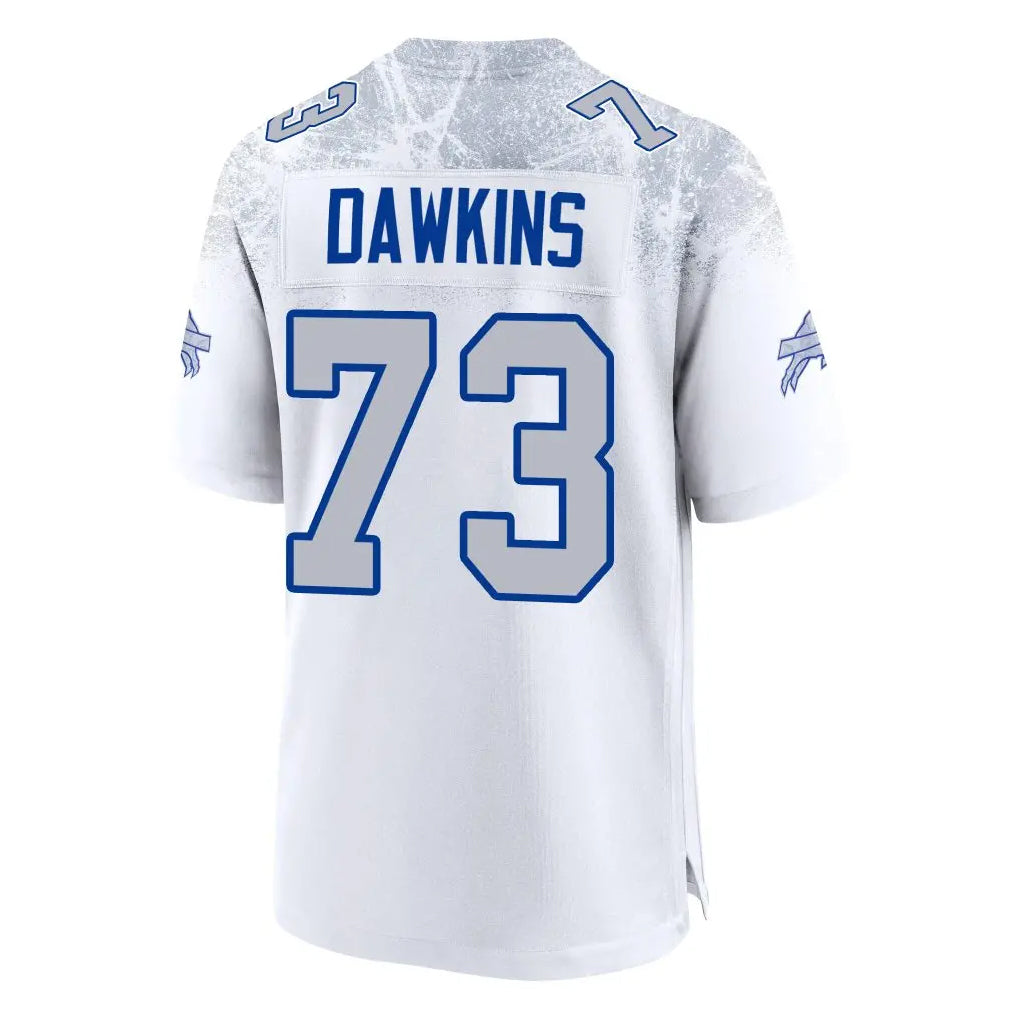 Johmsee B.Bills #73 Dion Dawkins Benford Player White Rivalries Collection Limited Stitched Jerseys