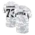 Johmsee B.Bills #73 Dion Dawkins Player Arctic Camo Salute to Service T-Shirt Hoodies Stitched Jerseys