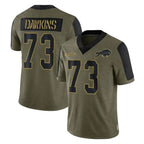 Johmsee B.Bills #73 Dion Dawkins Player Olive Salute To Service Limited Home Stitched Jerseys