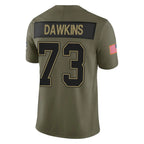 Johmsee B.Bills #73 Dion Dawkins Player Olive Salute to Service Limited Home Game Stitched Jerseys