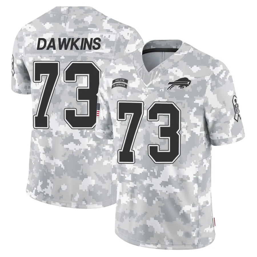 Johmsee B.Bills #73 Dion Dawkins Player Arctic Camo Salute to Service Limited  Stitched Jerseys