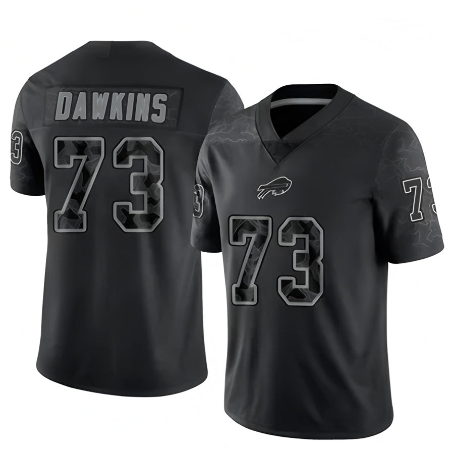 Johmsee B.Bills #73 Dion Dawkins Player Black RFLCTV Limited Stitched Jerseys