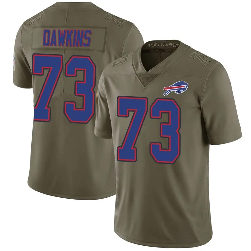 Johmsee B.Bills #73 Dion Dawkins Player Olive Salute To Service Limited  Stitched Jerseys
