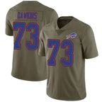 Johmsee B.Bills #73 Dion Dawkins Player Olive Salute To Service Limited  Stitched Jerseys