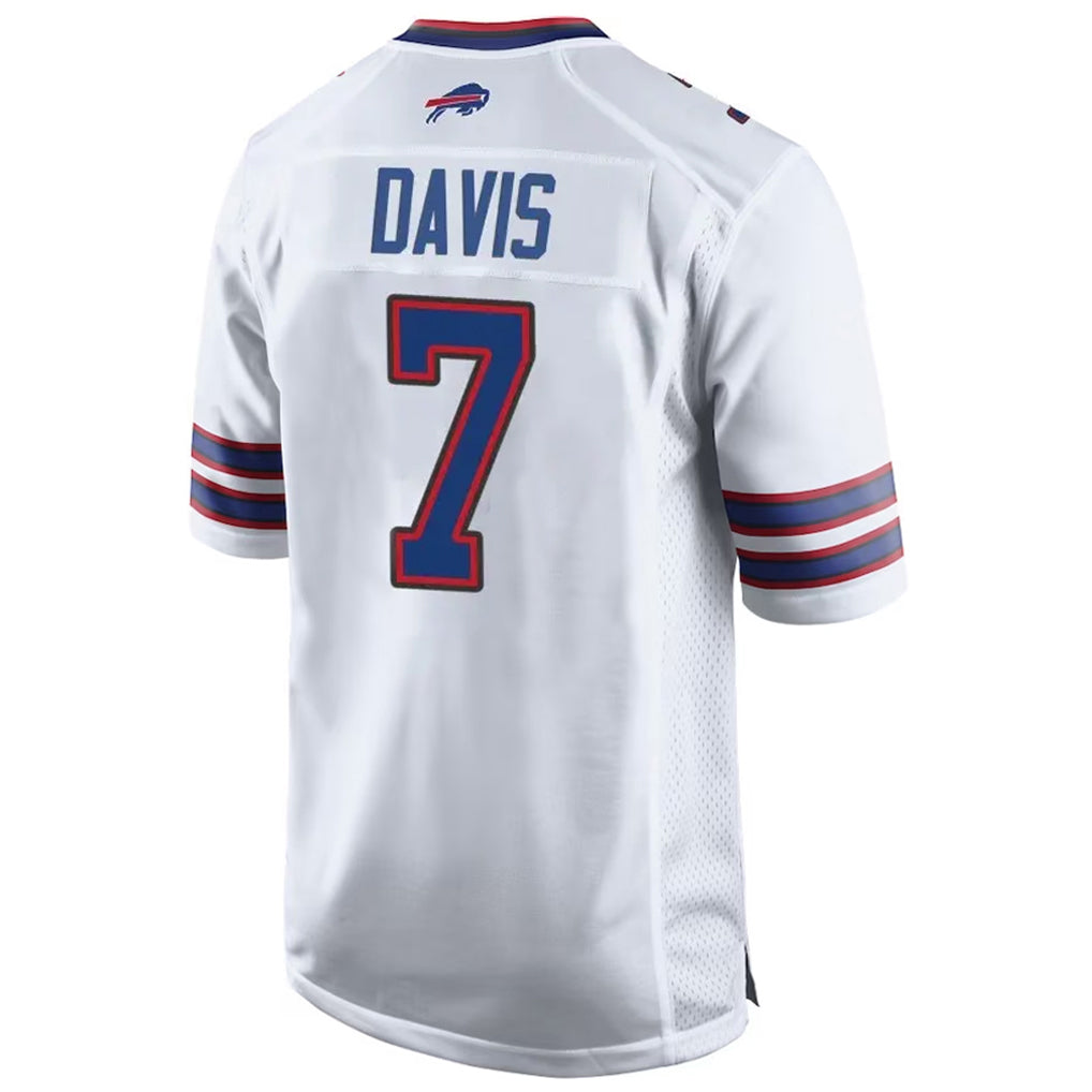 Johmsee B.Bills #7 Ray Davis Player White Home Game Stitched Jerseys