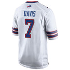 Johmsee B.Bills #7 Ray Davis Player White Home Game Stitched Jerseys