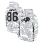 Johmsee B.Bills #86 Dalton Kincaid Player Arctic Camo Salute to Service Hoodies Stitched Jerseys