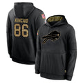 Johmsee B.Bills #86 Dalton Kincaid Player Black Salute to Service Hoodies Hame Stitched Jerseys