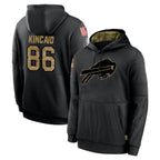 Johmsee B.Bills #86 Dalton Kincaid Player Black Salute to Service Hoodies Hame Stitched Jerseys