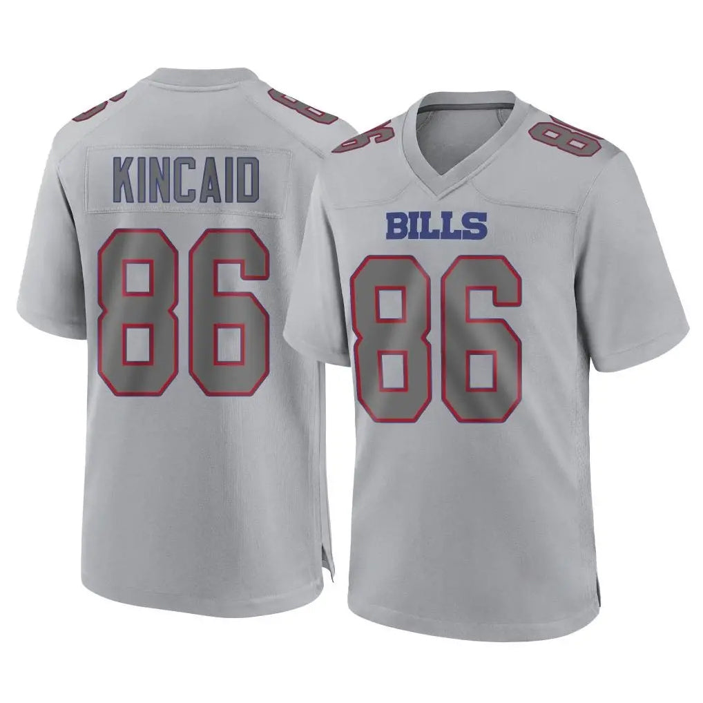 Johmsee B.Bills #86 Dalton Kincaid Player Gray Fashion Home Game Stitched Jerseys