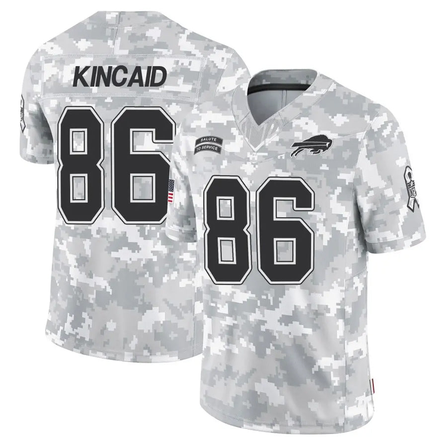 Johmsee B.Bills B.Bills #86 Dalton Kincaid Player Arctic Camo Salute to Service Limited Stitched Jerseys