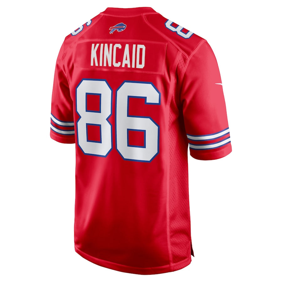 Johmsee B.Bills #86 Dalton Kincaid Player Red Home Game Stitched Jerseys