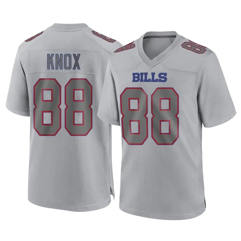 Johmsee B.Bills #88 Dawson Knox Player Gray Fashion Home Game Stitched Jerseys