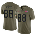 Johmsee B.Bills #88 Dawson Knox Player Olive Salute To Service Game Stitched Jerseys
