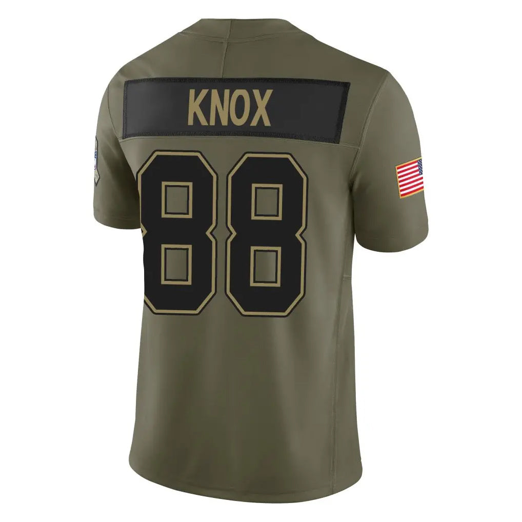 Johmsee B.Bills #88 Dawson Knox Player Olive Salute To Service Limited Game Stitched Jerseys