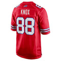 Johmsee B.Bills #88 Dawson Knox Red Alternate Game Stitched Jerseys