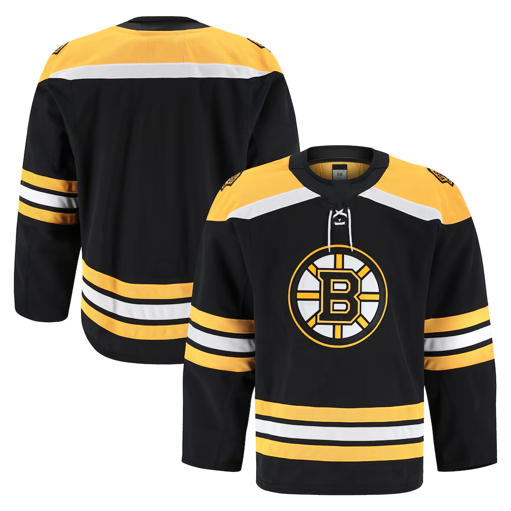 Johmsee B.Bruins Black Home Authentic Pro Stitched Jerseys