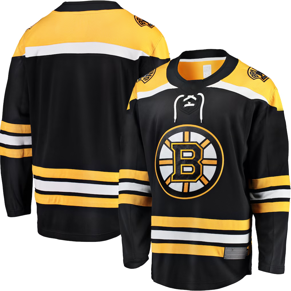 Johmsee B.Bruins Black Home Premium Stitched Jersey