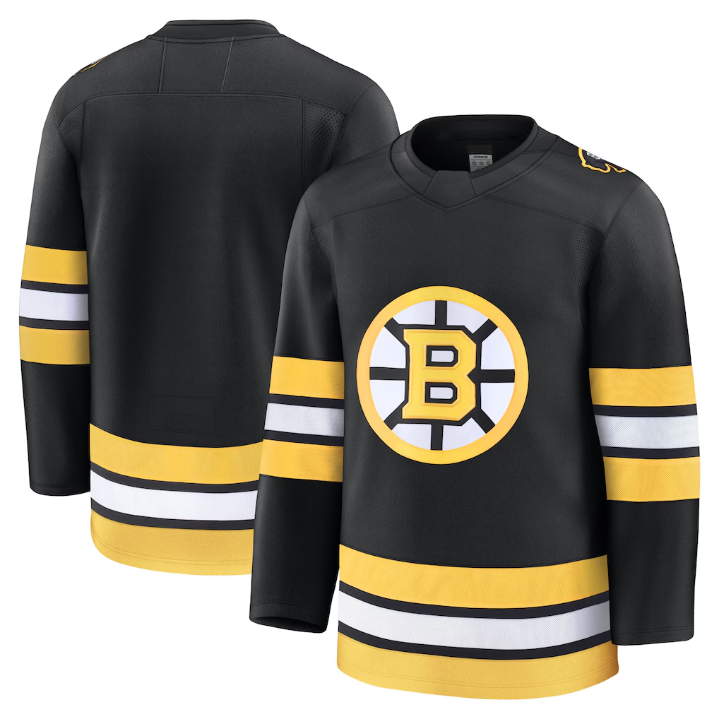 Johmsee B.Bruins Black Home Premium Stitched Jerseys