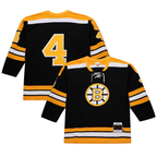 Johmsee B.Bruins #4 Bobby Orr Mitchell & Ness Black Big & Tall 197172 Blue Line 2.0 Stitched Jerseys