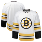 Johmsee B.Bruins White Away Authentic Pro Stitched Jerseys