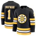Johmsee B.Bruins #1 Jeremy Swayman Black Home Premium Stitched Jerseys
