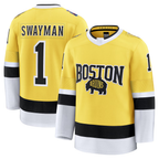 Johmsee B.Bruins #1 Jeremy Swayman Gold 2026 Stadium Series Premium Stitched Jerseys