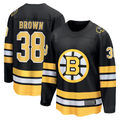 Johmsee B.Bruins #38 Patrick Brown Black Home Breakaway Player Stitched Jerseys