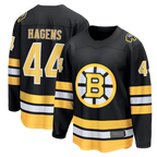 Johmsee B.Bruins #44 James Hagens Black Breakaway Stitched Jerseys