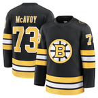 Johmsee B.Bruins #73 Charlie McAvoy Black Home Premium Player Stitched Jerseys