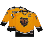 Johmsee B.Bruins #77 Ray Bourque Mitchell & Ness Gold Big & Tall 1996-97 Blue Line 2.0 Stitched Jerseys