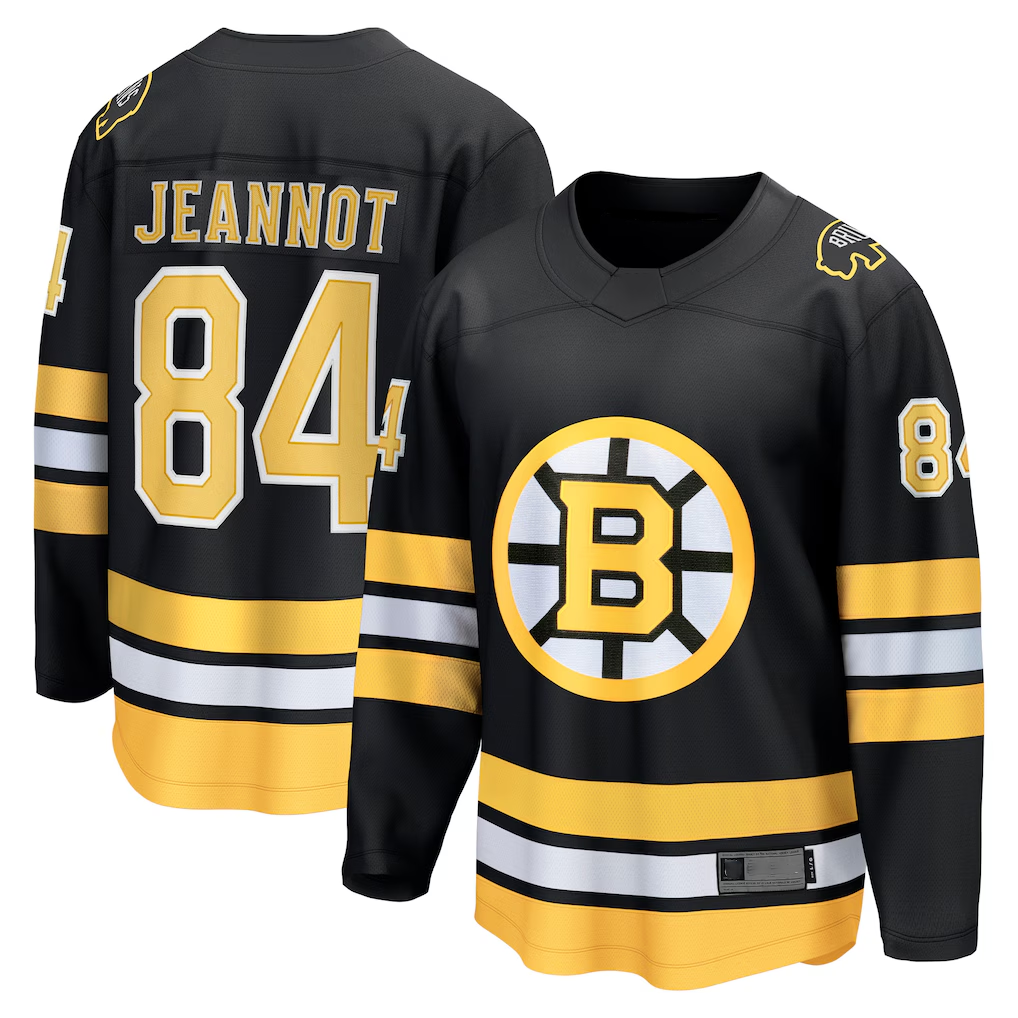 Johmsee B.Bruins #84 Tanner Jeannot Black Home Breakaway Player Stitched Jerseys