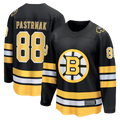 Johmsee B.Bruins #88 David Pastrnak Black Home Breakaway Stitched Jerseys