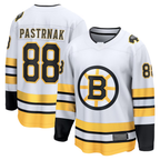 Johmsee B.Bruins #88 David Pastrnak White Away Breakaway Player Stitched Jerseys