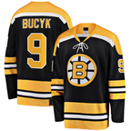 Johmsee B.Bruins #9 John Bucyk Black Premier Breakaway Retired Player Stitched Jerseys