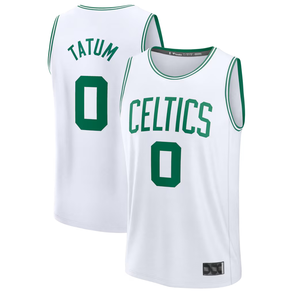 Johmsee B.Celtics #0 Jayson Tatum White Fast Break Replica Player Jerseys - Association Edition
