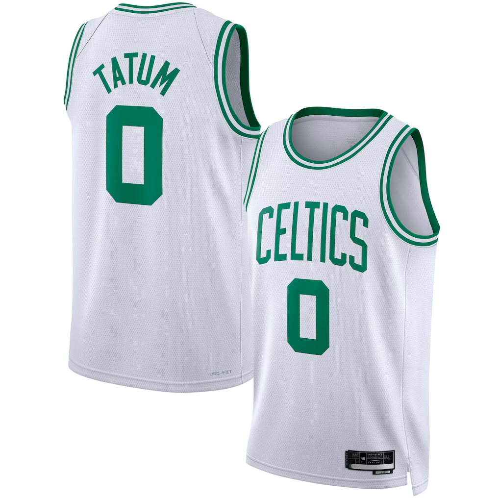 Johmsee B.Celtics #0 Jayson Tatum White Swingman Jerseys - Association Edition
