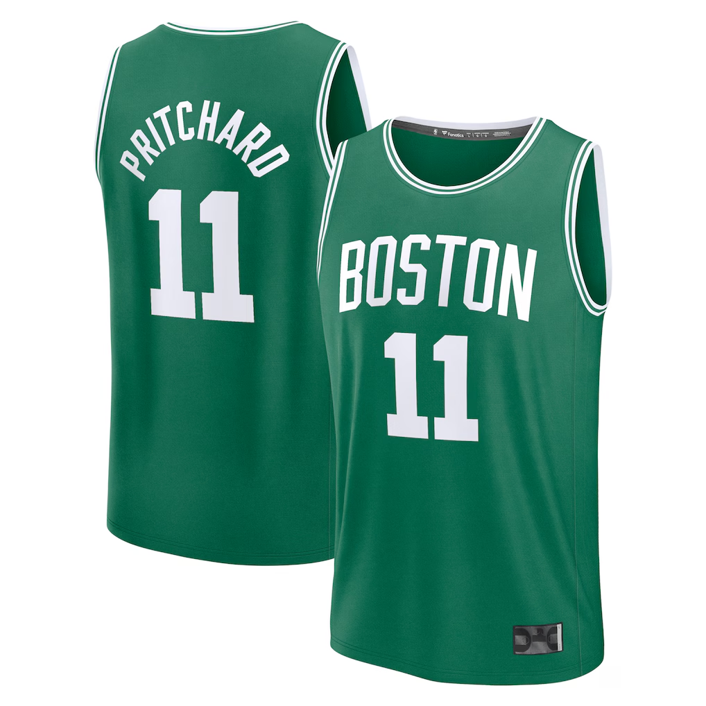 Johmsee B.Celtics #11 Payton Pritchard Kelly Green Fast Break Replica Player Jerseys - Icon Edition