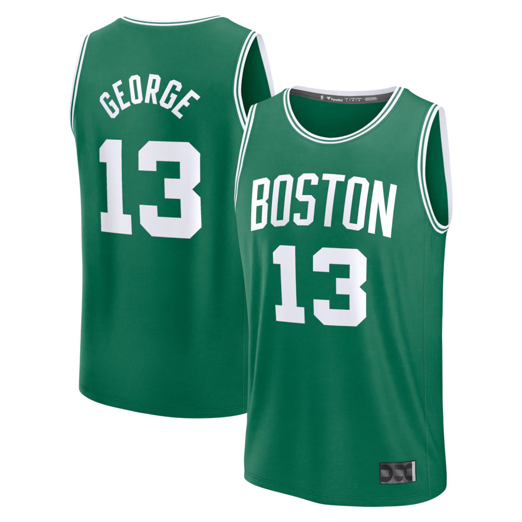 Johmsee B.Celtics #13 Paul George  Kelly Green Fast Break Replica Jerseys - Icon Edition