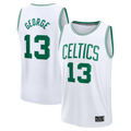 Johmsee B.Celtics #13 Paul George  White Fast Break Replica Jerseys - Association Edition