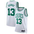 Johmsee B.Celtics #13 Paul George White Swingman Jerseys - Association Edition