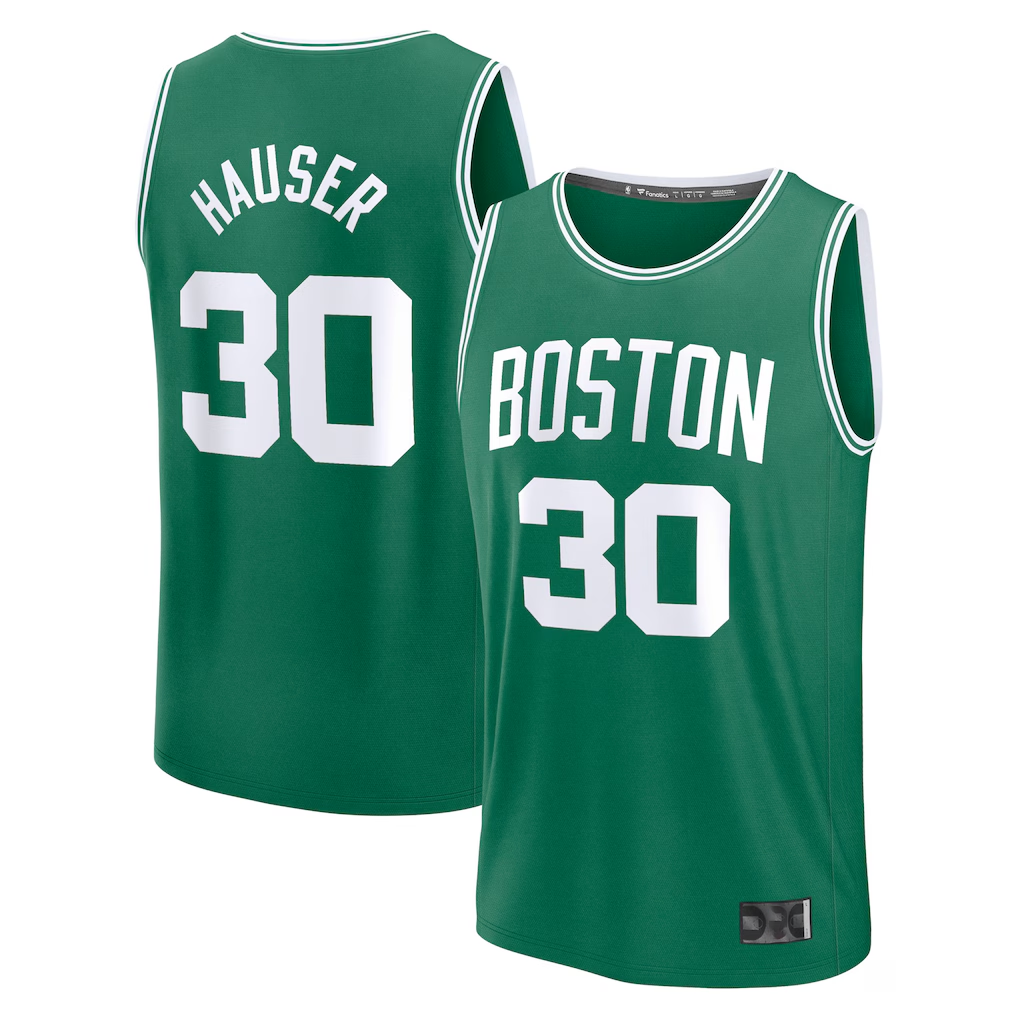 Johmsee B.Celtics #30 Sam Hauser Kelly Green Fast Break Replica Player Jerseys - Icon Edition