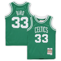 Johmsee B.Celtics #33 Larry Bird Mitchell & Ness Kelly Green 1985-86 Hardwood Classics Throwback Team Jerseys