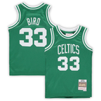 Johmsee B.Celtics #33 Larry Bird Mitchell & Ness Kelly Green 1985-86 Hardwood Classics Throwback Team Jerseys