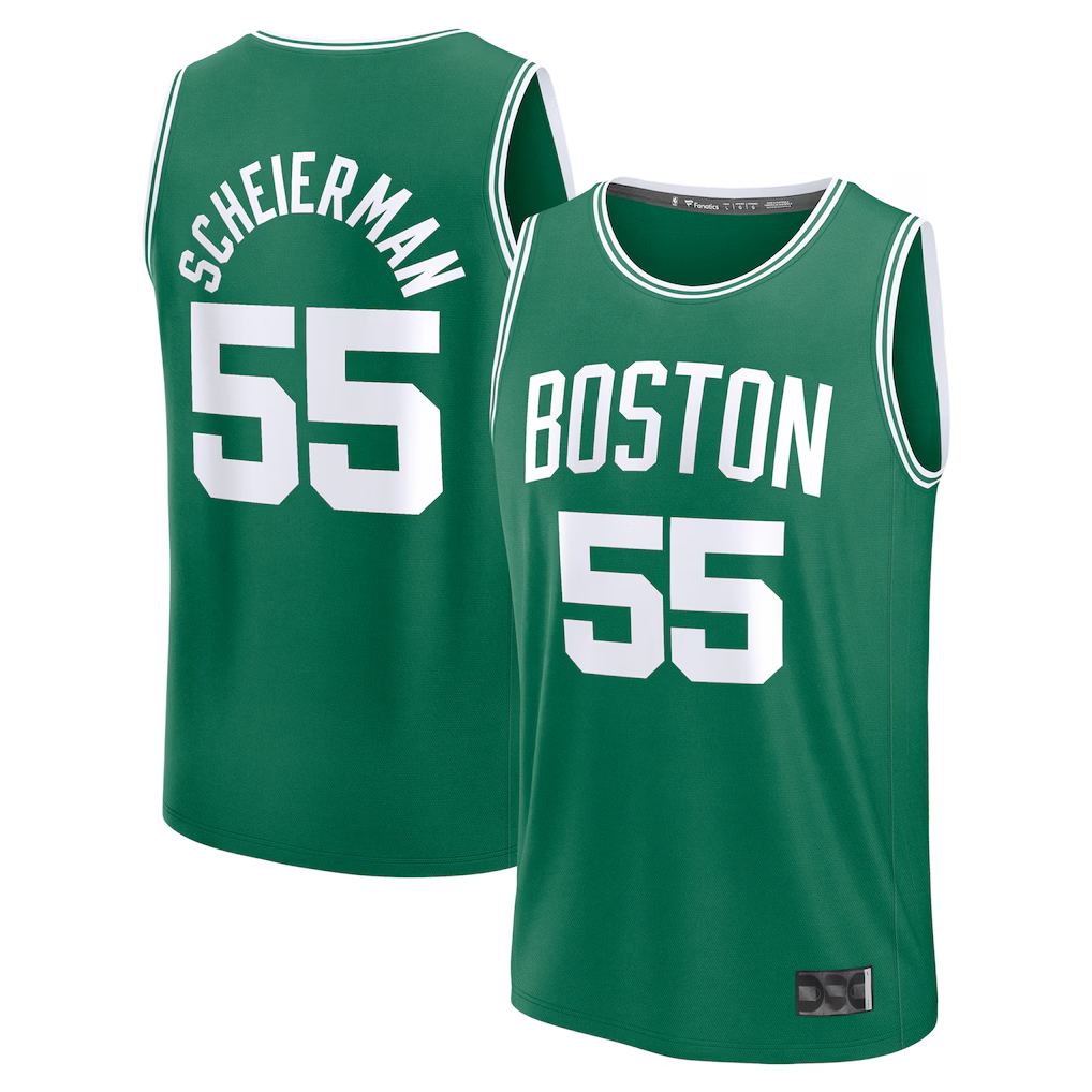 Johmsee B.Celtics #55 Baylor Scheierman Kelly Green 2024 Draft Fast Break Player Jerseys - Icon Edition