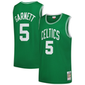 Johmsee B.Celtics #5 Kevin Garnett Mitchell & Ness Kelly Green 200708 Hardwood Classics Swingman Jerseys