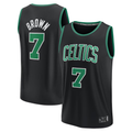 Johmsee B.Celtics #7 Jaylen Brown Black Fast Break Replica Player Jerseys - Statement Edition