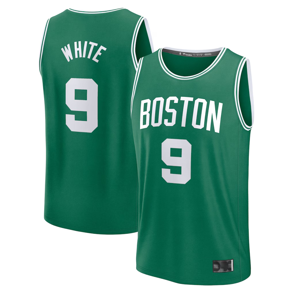 Johmsee B.Celtics #9 Derrick White  Kelly Green Fast Break Replica Player Jerseys - Icon Edition