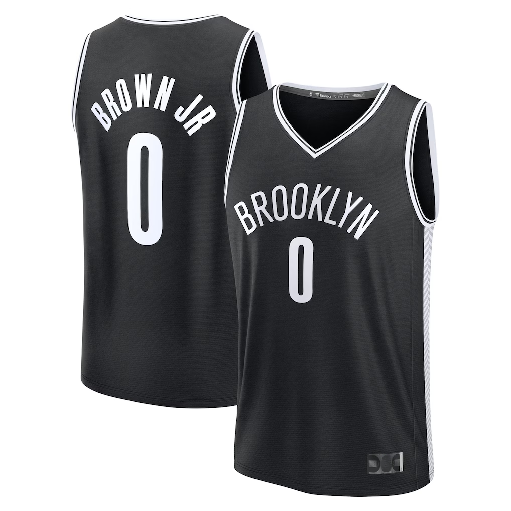 Johmsee B.Nets #0 Mikel Brown Jr.  Black 2026 Draft First Round Pick Fast Break Jerseys - Icon Edition
